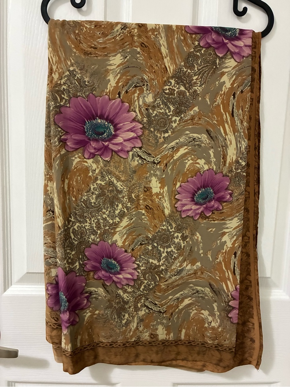 Floral print soft silk saree